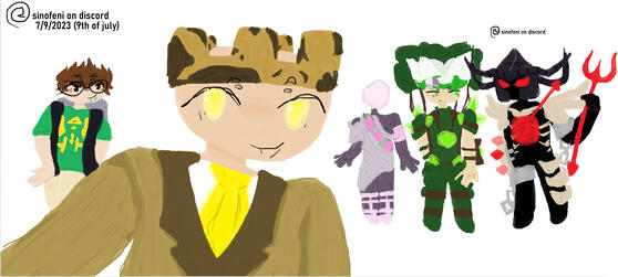 Greed, Envy, Wrath, Desire and Ratio (this was made on MS paint with a mouse LOL)